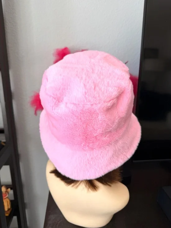 Hello Kitty Plush Pink Bucket Hat with Embroidered Hello Kitty - Picture 7 of 13